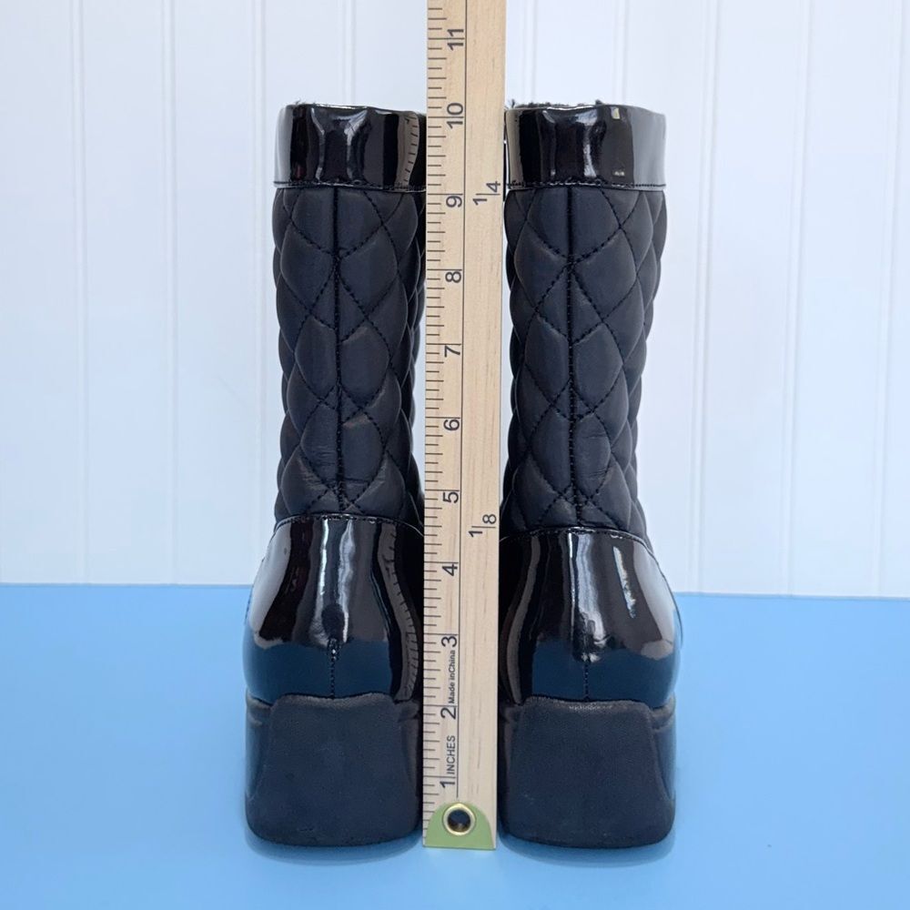 Bass Glacier Women's Black Quilted Calf Height Zipper Boots Size 9M - Picture 5 of 17